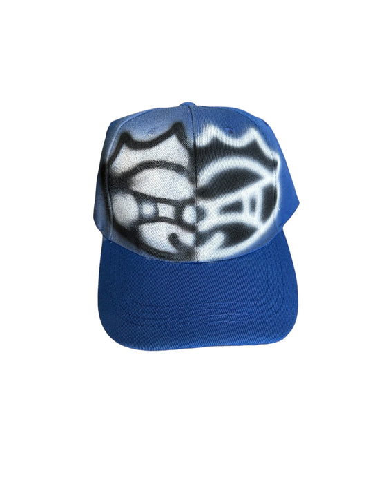 2 Face Blue Cap